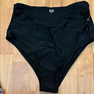 High-Waisted Black Bikini Bottom Size Small